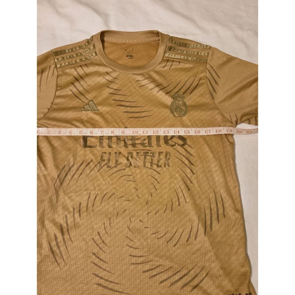 Real Madrid 2024 2025 Third Jersey Gold Adidas Heat.RDY Emirates LaLiga Adult M